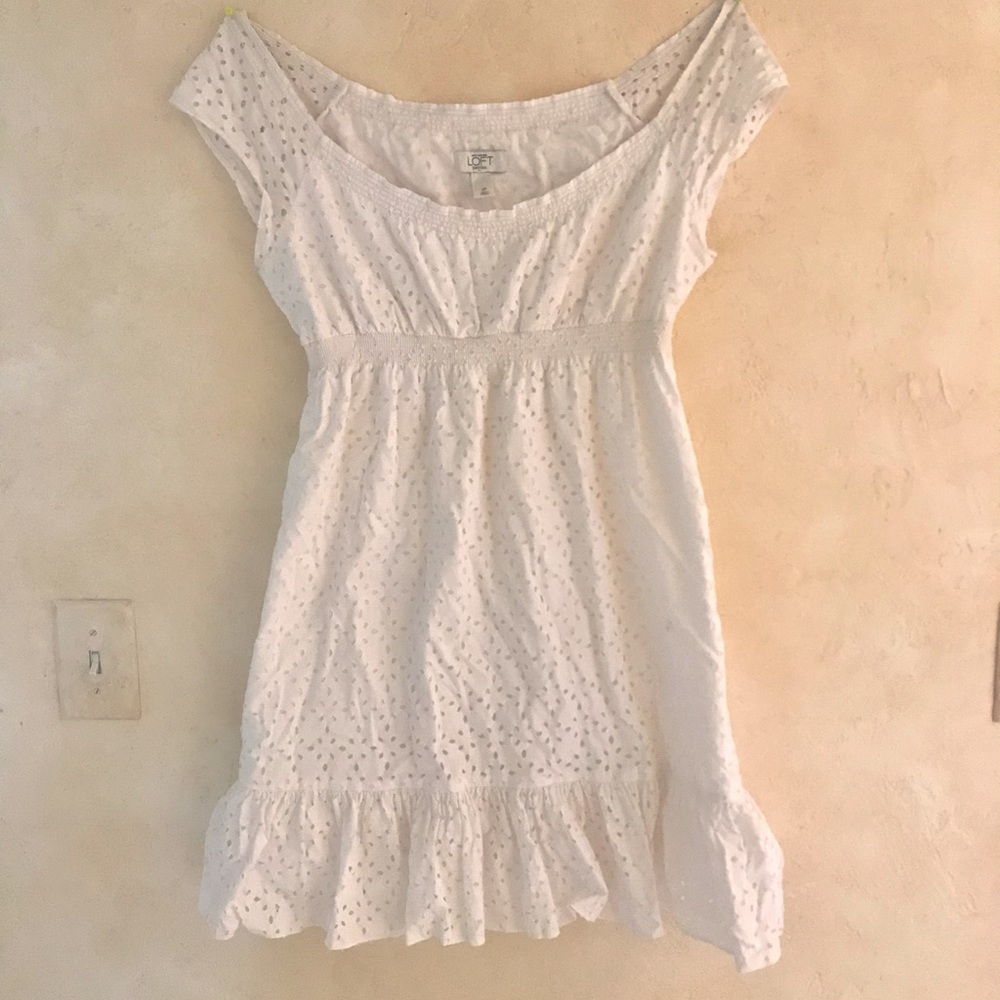 Loft White Dress